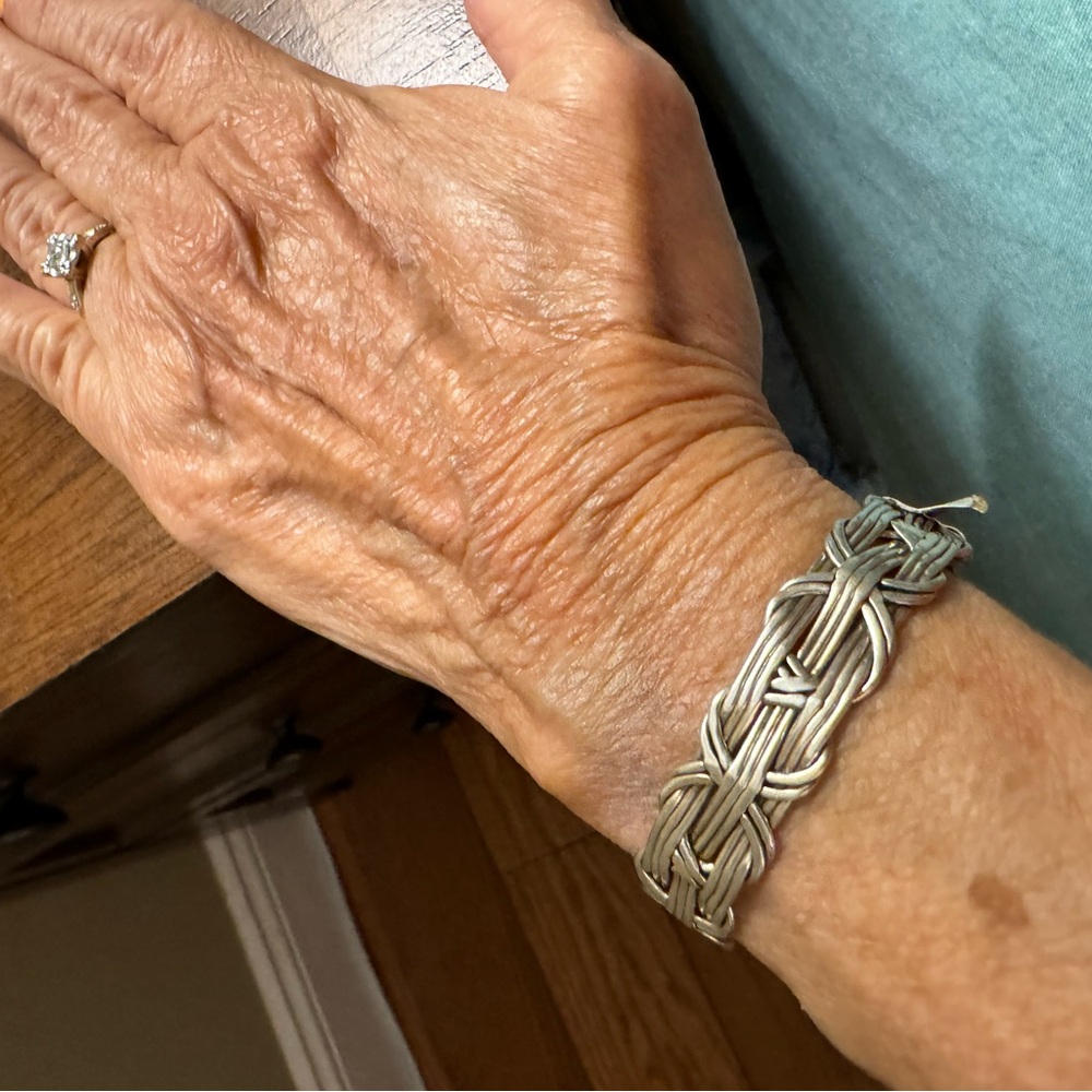 Sterling silver adjustable cuff bracelet